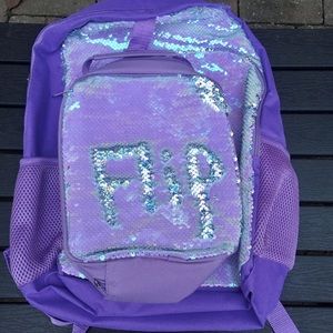 NWT Lavender Flip Sequin Backpack & Lunch bag set